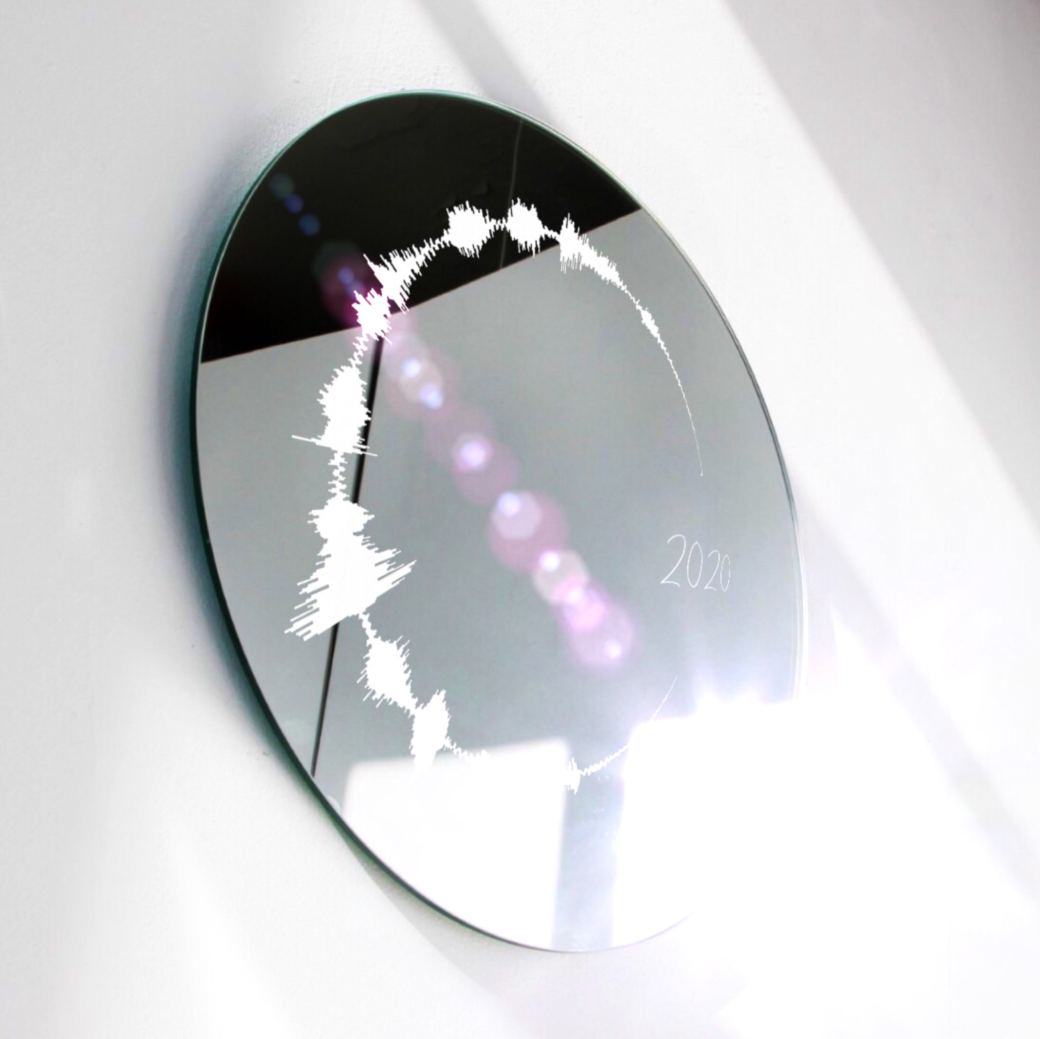 Sound Wave Art on Mirror Acrylic, Modern Acrylic Mirror Décor