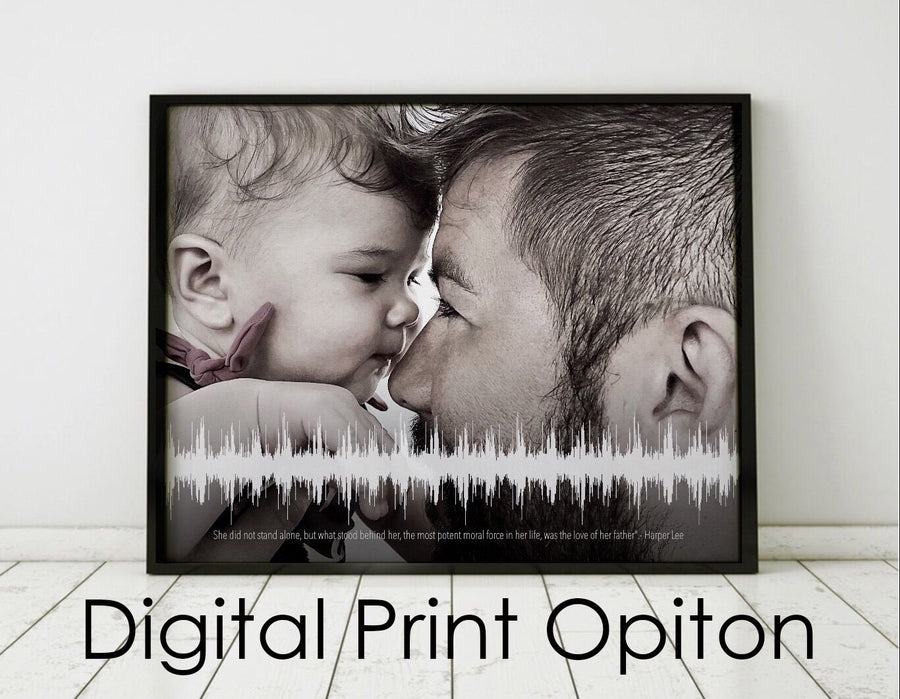 Baby Shower Gift Idea, Short Timeline Digital Option Sound Wave Print | DIGITAL