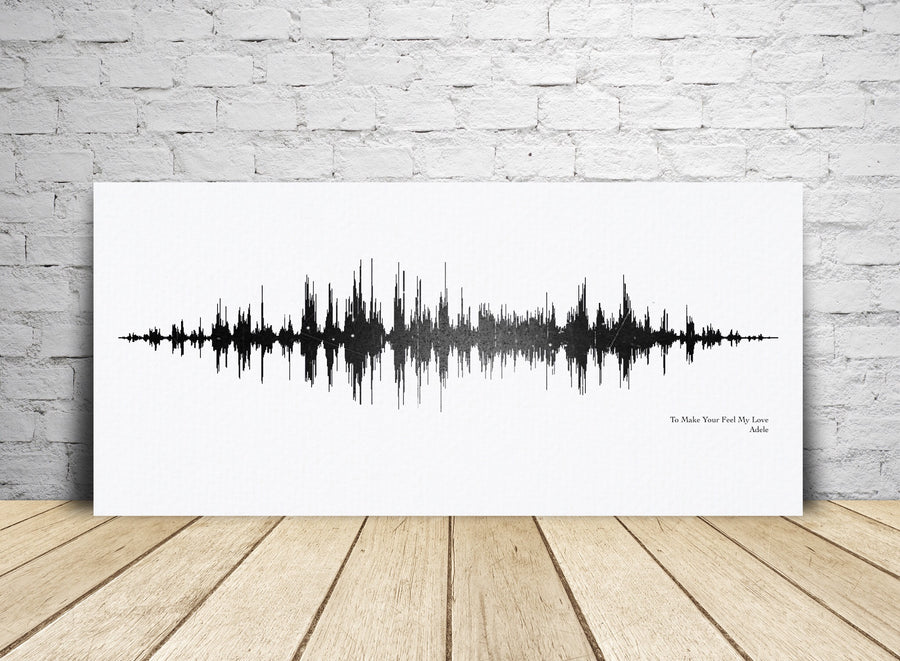 2nd Year Anniversary Gift Idea, Sound Wave Canvas Art Print | CANVAS