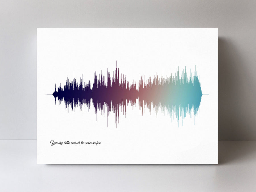 2nd Year Anniversary Gift Idea, Sound Wave Canvas Art Print | CANVAS