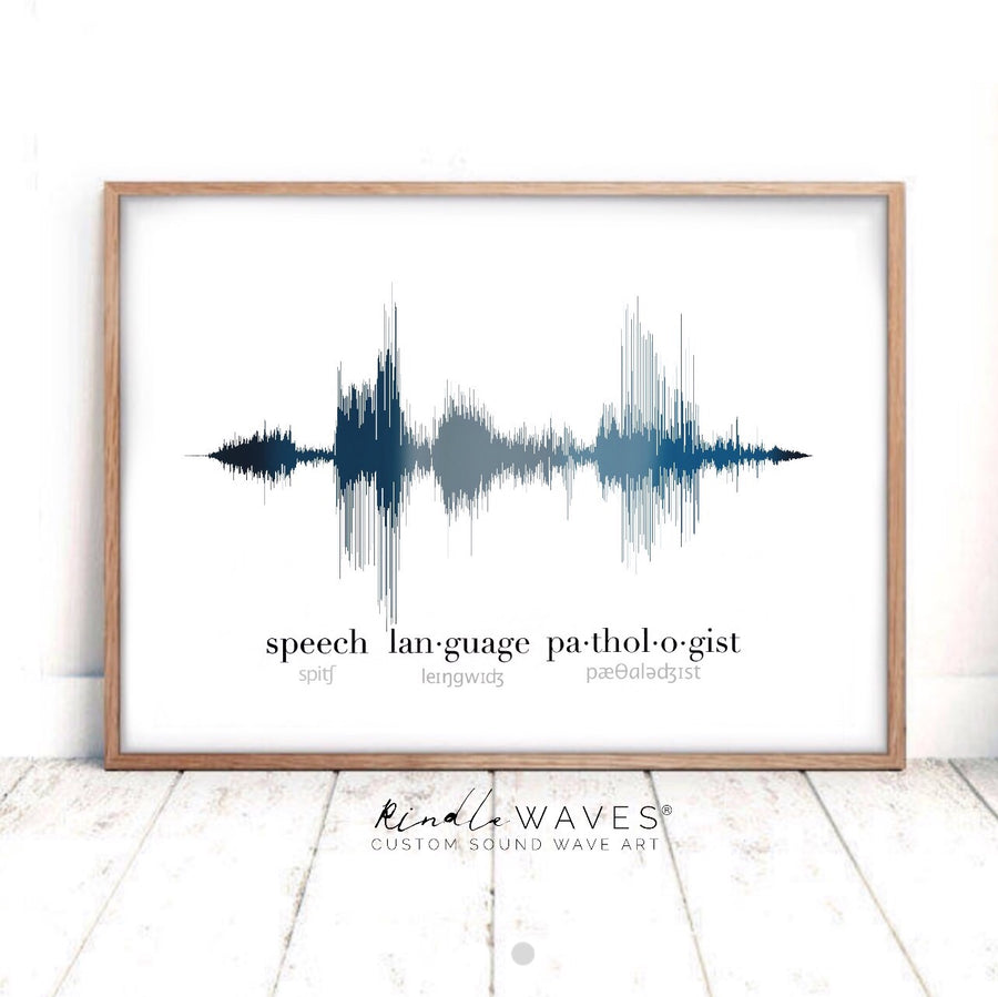Speech Language Pathologist Gift Idea, SLP Sound Wave Art Print |Pre-Made
