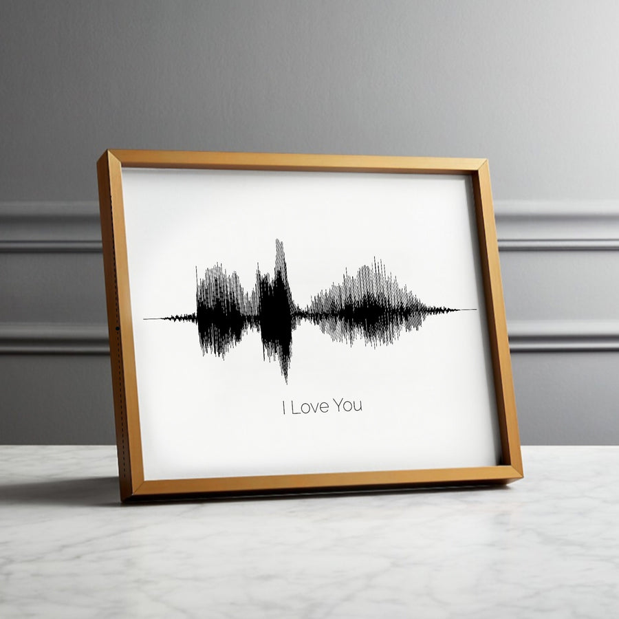 “I Love You” Premade Soundwave Print on Paper or Canvas, I love you sound wave | PREMADE
