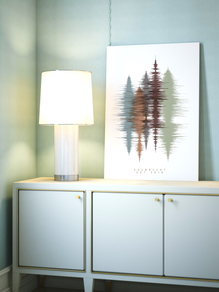 Family Forest, Layered Voice Print, Sound Art on Cotton Canvas | CANVAS