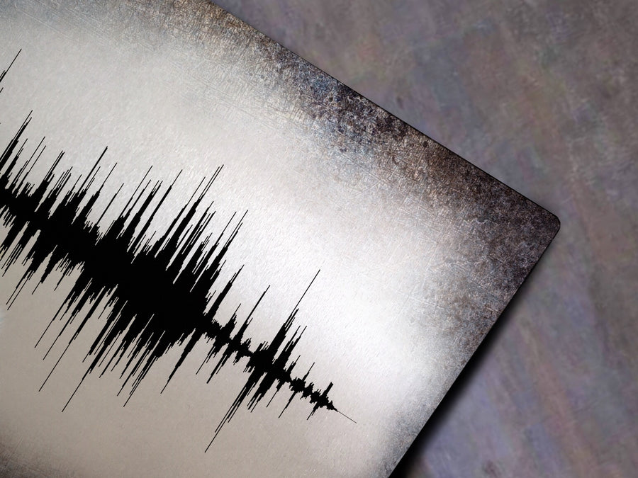 In Remembrance of You, Memorial Sound Wave on Metal, In Memory of Sound wave on Aluminum | METAL