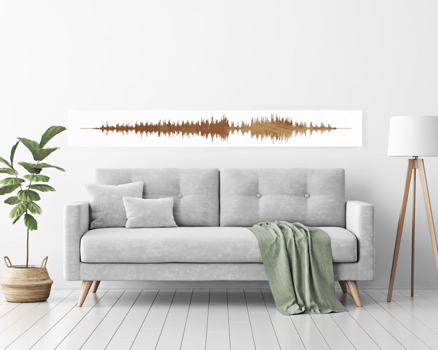 Narrow Style Sound Wave Print, Ultra Modern Style Soundwave Art | PAPER/CANVAS