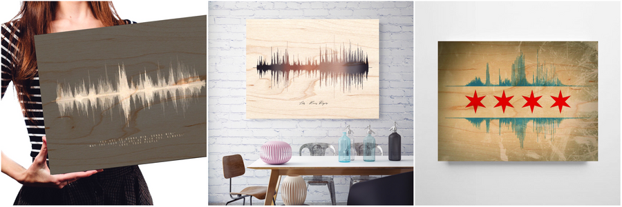 Personalized Wooden Anniversary Gift, Our First Dance,  Sound wave on Birch Wood | WOOD