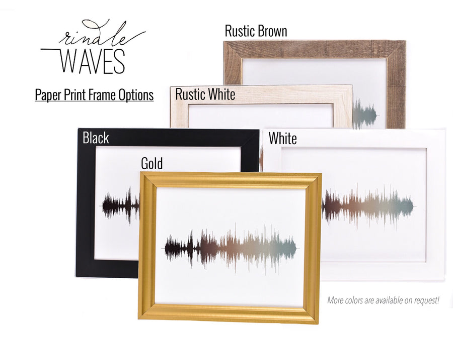 Thinking Out Loud by Ed Sheeran Sound Wave Art Print, Pre-Made Sound Wave Print