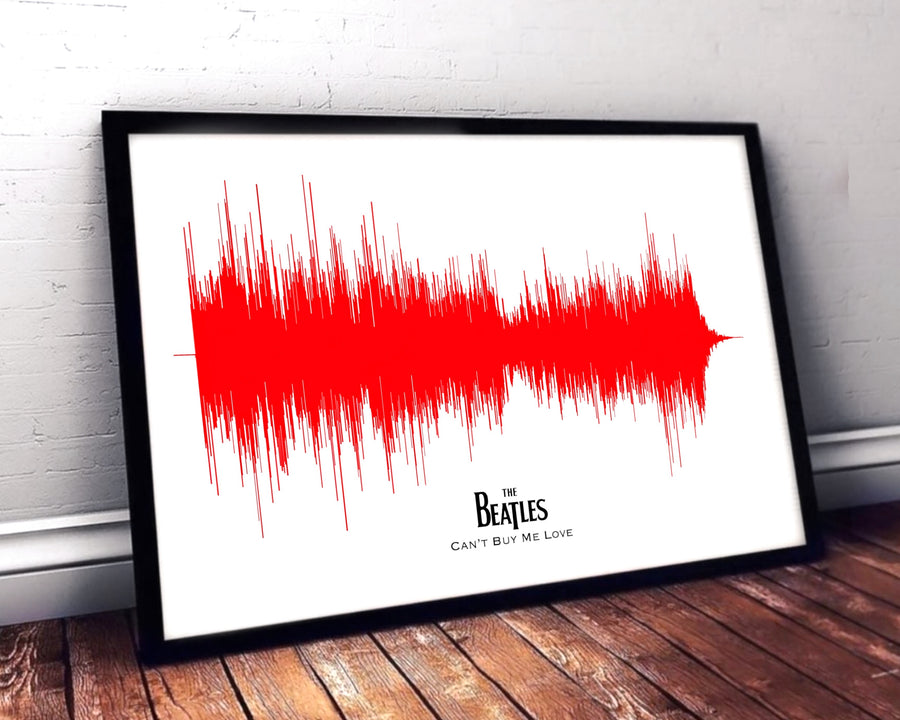 Can’t Buy Me Love, The Beatles Sound Wave Art Print | PREMADE