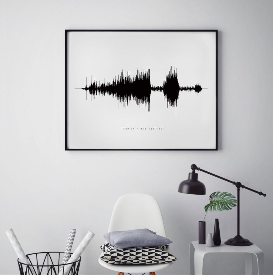 Modern Soundwave Print on Cotton Canvas | CANVAS