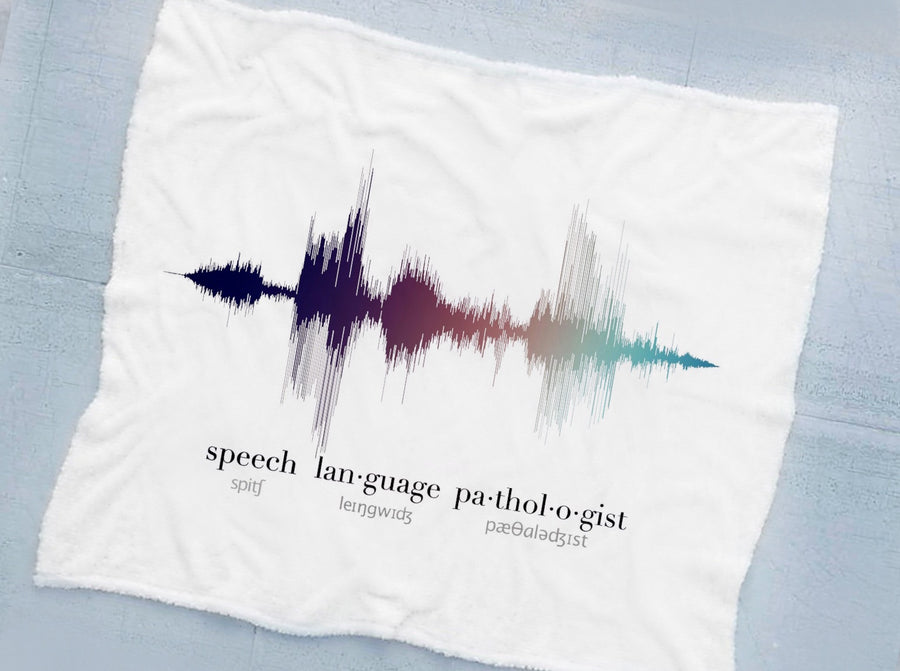 Speech Therapist Gift, Sound Wave Blanket for SLP | BLANKET