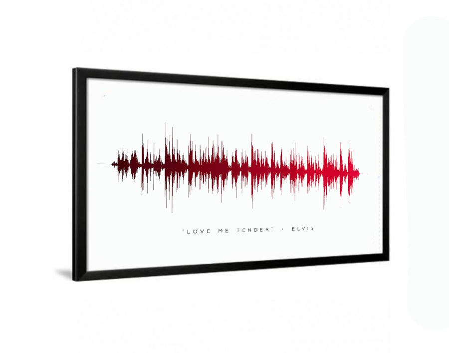 “Love Me Tender” Elvis Presley Sound Wave Print, Romantic Soundwave Print | PREMADE