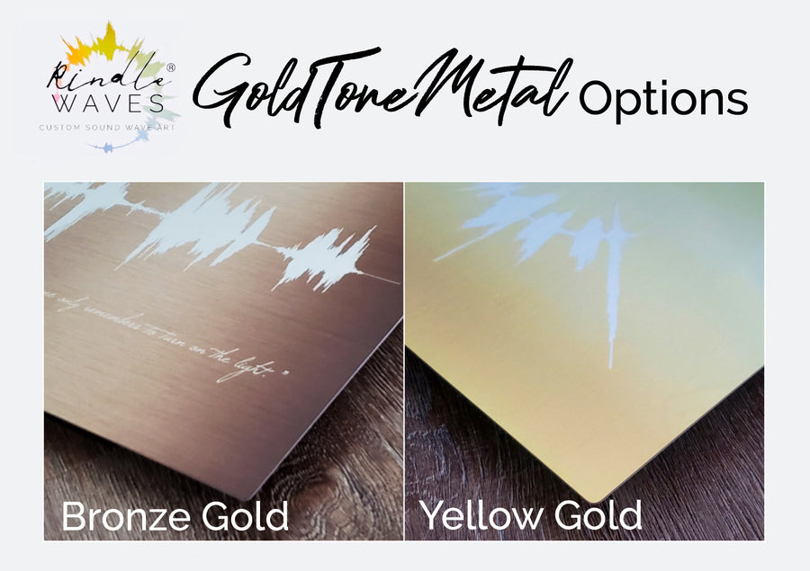 Bronze Anniversary Gift Idea, Gold Tone Metal Print, 10 Year Anniversary Gift for Him, Gift for Her | METAL