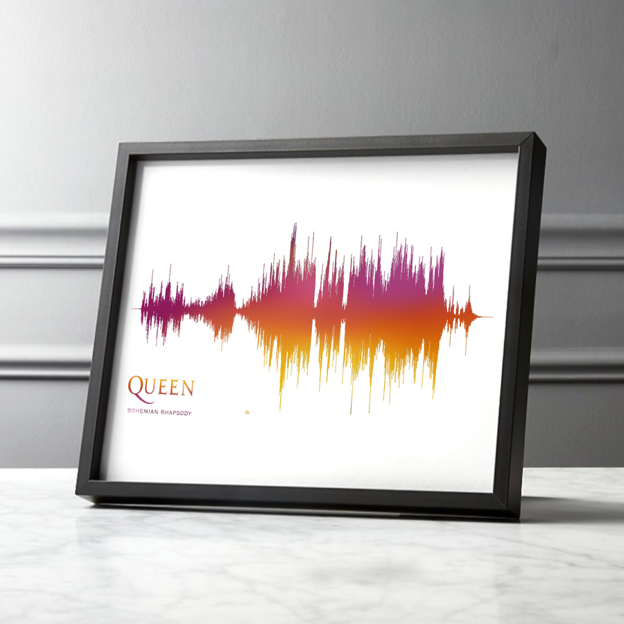 “Bohemian Rhapsody” by Queen, Sound Wave Print on Canvas and Paper Poster Art | PREMADE