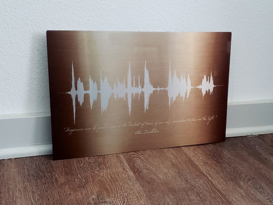 Bronze Anniversary Gift Idea, Gold Tone Metal Print, 10 Year Anniversary Gift for Him, Gift for Her | METAL
