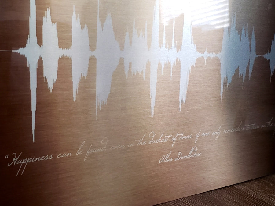 Sound Wave Art, Gold Bronze Metal, 10 Year Anniversary Gifts for