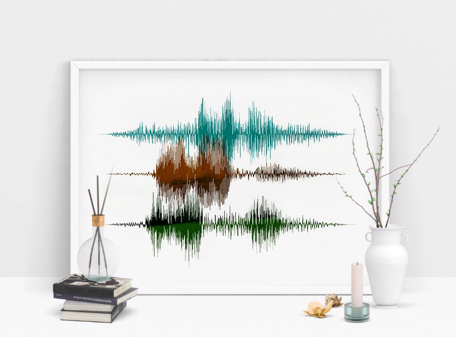 Layered Sound Wave Art Custom Art Print, Multiple Voices | PAPER