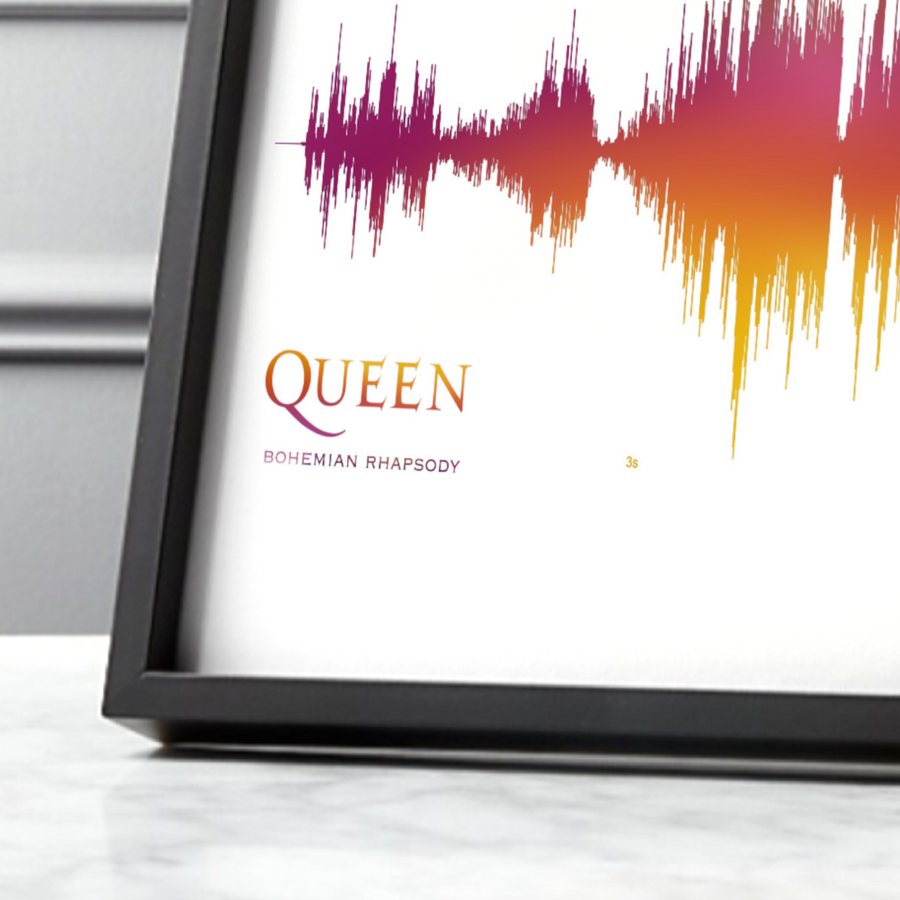 “Bohemian Rhapsody” by Queen, Sound Wave Print on Canvas and Paper Poster Art | PREMADE