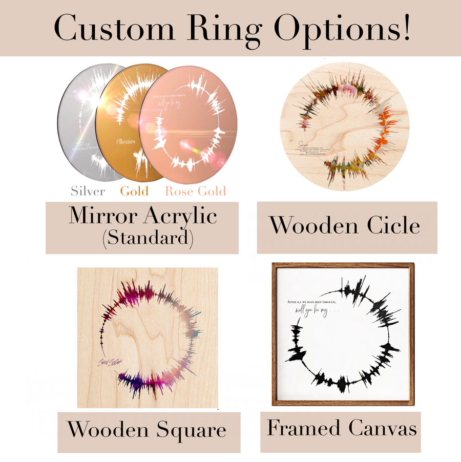 Bridesmaid Ring Sound Wave Spirals Gift Set | WEDDING PACKAGE