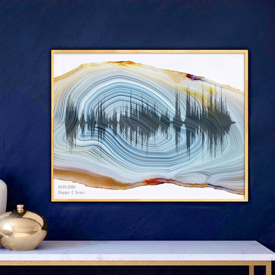 Geode Sound Wave Print on Canvas | Canvas