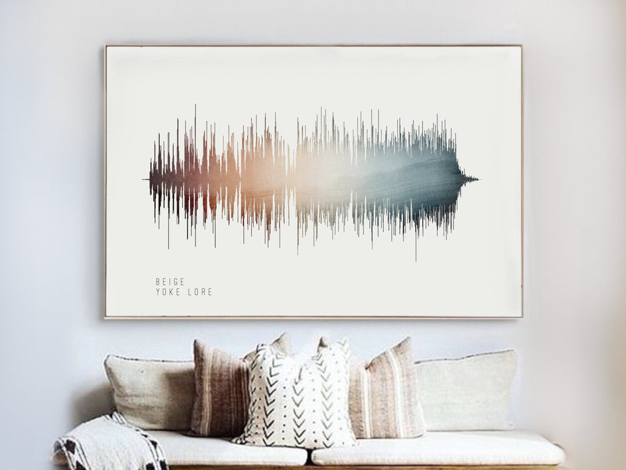 Custom Large Scale Soundwave Art, Extra Large Canvas Print | LARGE SCALE CANVAS