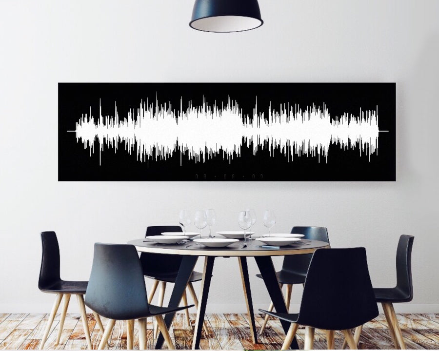 Large Scale Sound Wave Art Print on Canvas for Modern Home Design | LARGE SCALE CANVAS