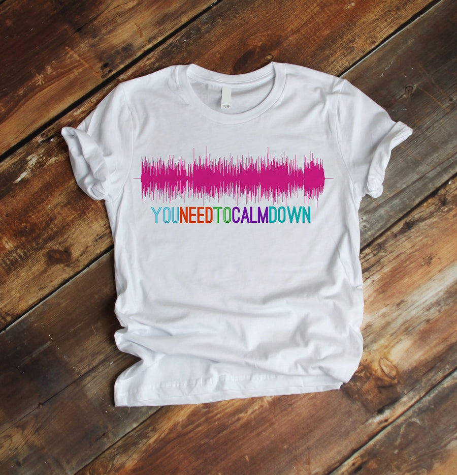 Sound Art Shirt - You Need to Calm Down | Sound Wave Shirt