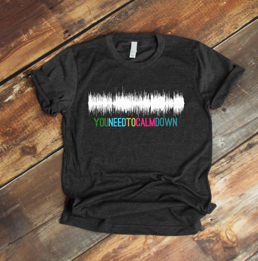 Sound Art Shirt - You Need to Calm Down | Sound Wave Shirt