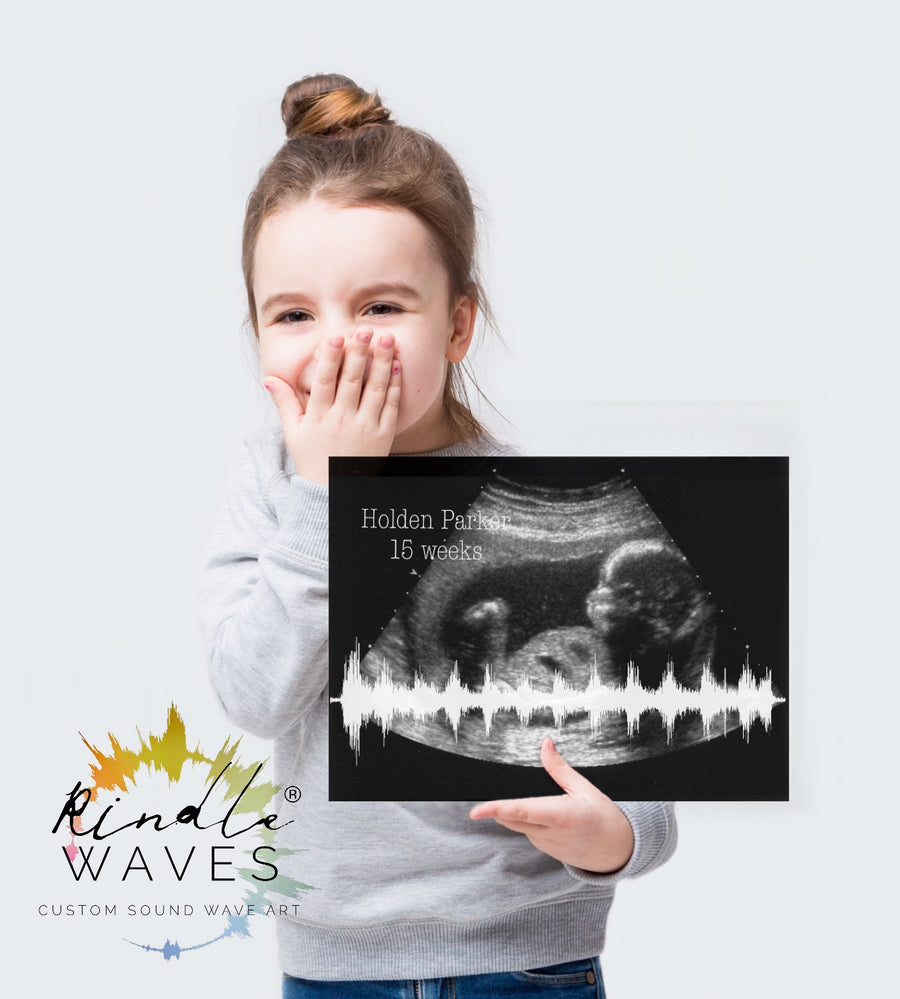 Baby Shower Gift Idea, Short Timeline Digital Option Sound Wave Print | DIGITAL