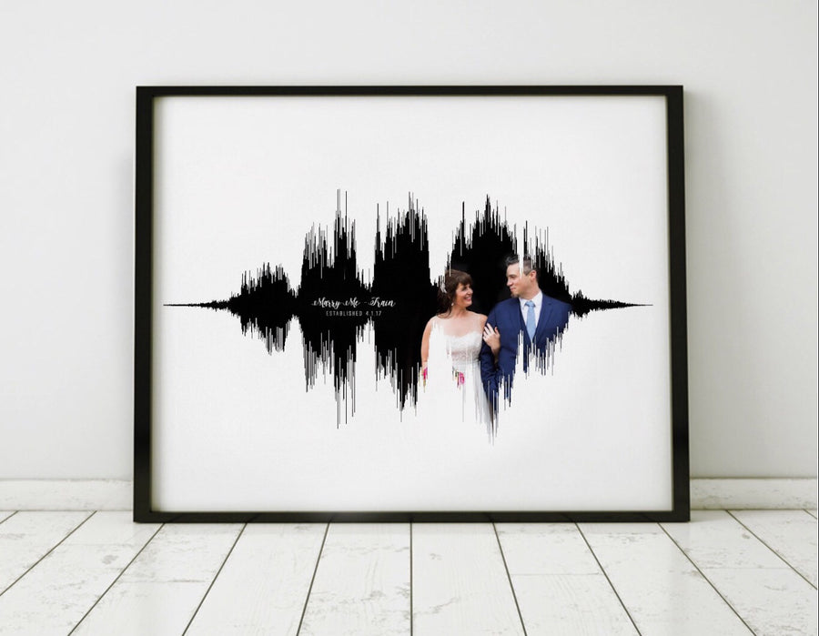 Personalized Romantic Gift Idea, Sound Wave Prints on Canvas | CANVAS
