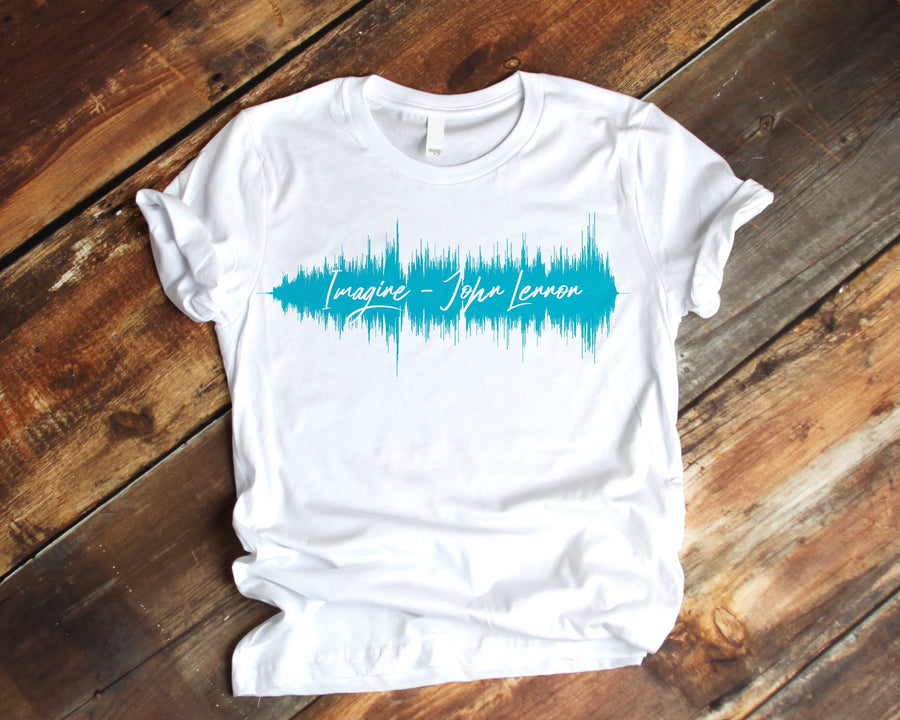Personalized Soundwave T-Shirt Print | Sound Wave Shirt