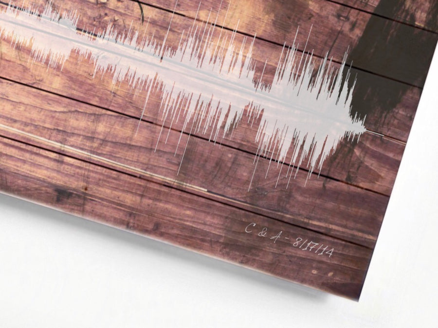 Wooden Pallet Art Print, Wooden Anniversary Gift, Sound wave on Birch Wood | WOOD Pallet